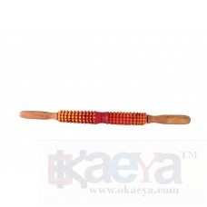 OkaeYa Anand Roller - II Wooden Acupressure Massager with Double Roller